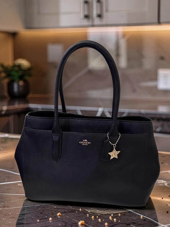 Coach Handbags - Coach Black Bailey Caryall Tote,Gold pin mount logo, star charm,adjustable sides